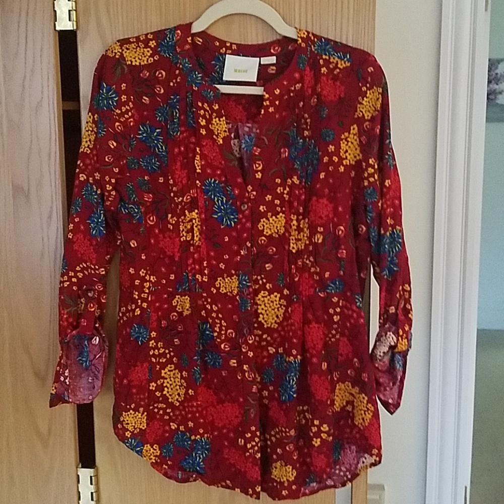 NWOT Maeve Pintuck Blouse